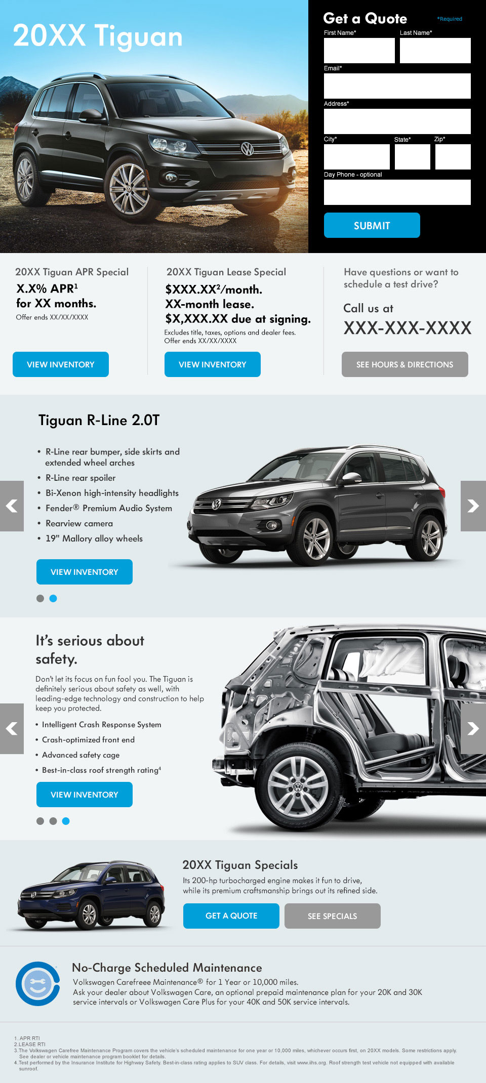 Web UI - VW Tiguan Landing Page Web UI - VW Tiguan Landing Page